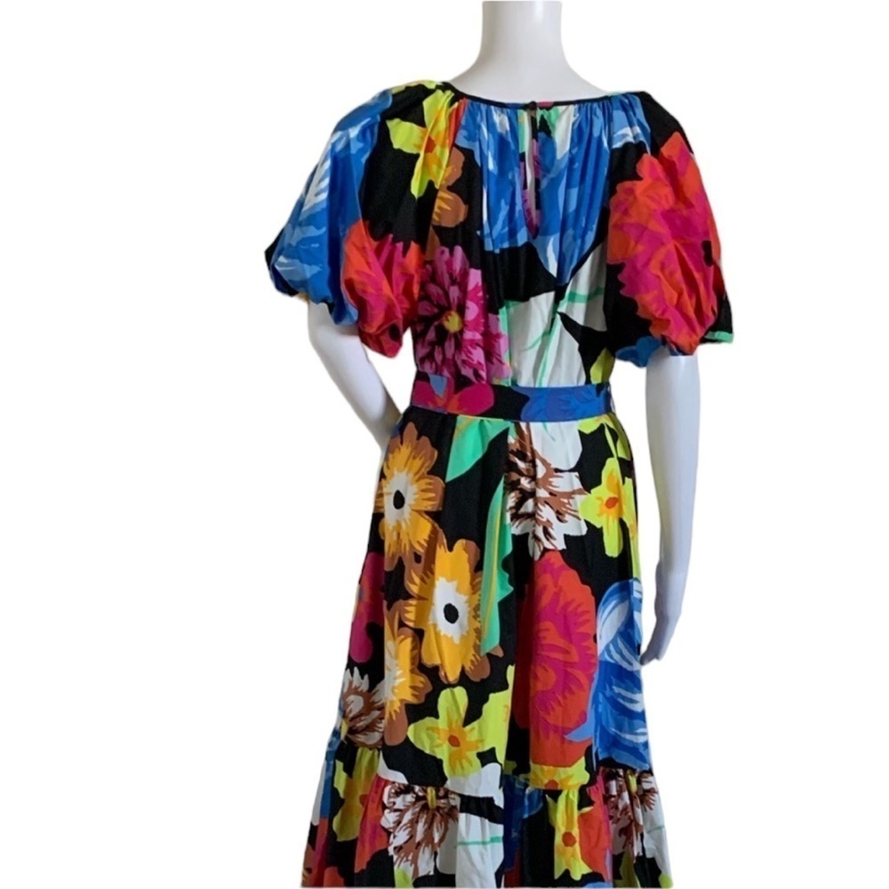 Christopher John Rogers Multicolor Floral Puff Dre - Picture 6 of 10